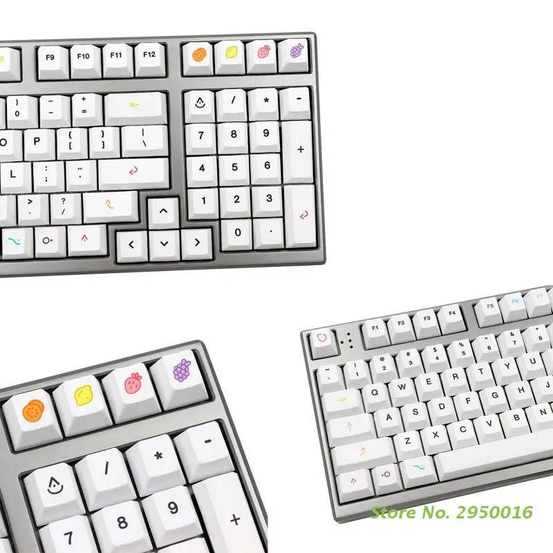 

133 Keys PBT Fruit Theme Keycaps Cherry Profile Dye Sublimation White Key For Cherry Mx Mechanical Gaming Keyboard