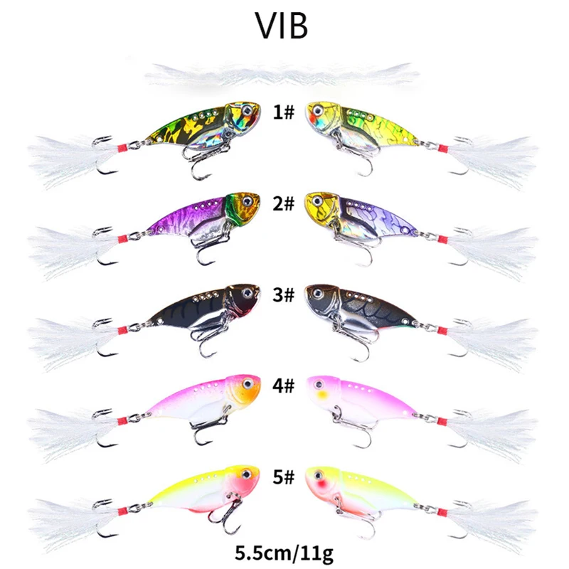 

Lightning VIB Feather Lure 5.5cm /11g*Cross-border Vibration Long-range Multi-water Rattle Vib Sea Fishing Fake Bait