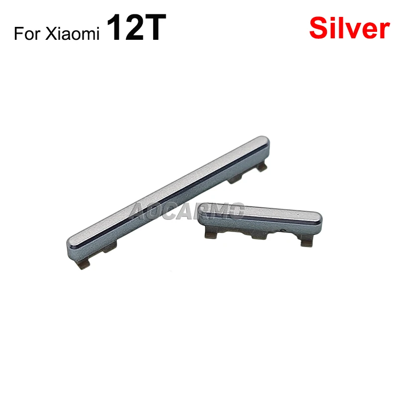 Aocarmo Power On/ OFF Volume Buttons Side Key For Xiaomi 12T Repair Replacement Parts