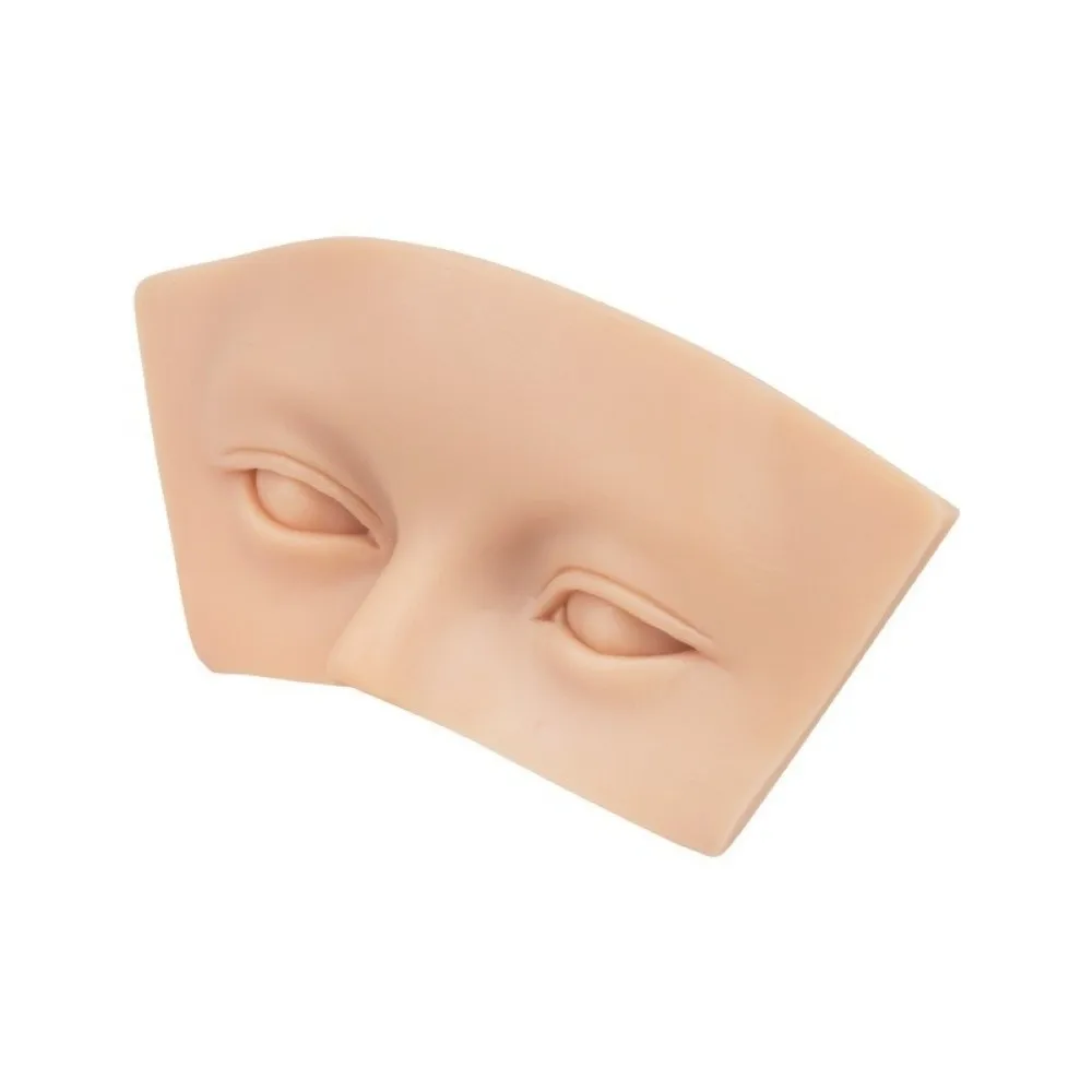 소프트 3D 속눈썹 연장 연습용 피부 재사용 가능 시뮬레이션 훈련 연습 헤드, 쉽게 착색 가능한 실리콘 접목 속눈썹 마네킹 모델