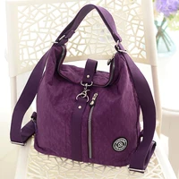 New Nylon Waterproof Backpack Bag For Women Girls Casual Zipper Sewing Backpack Retro Style Student Daily Bag Mochila Mujer 1