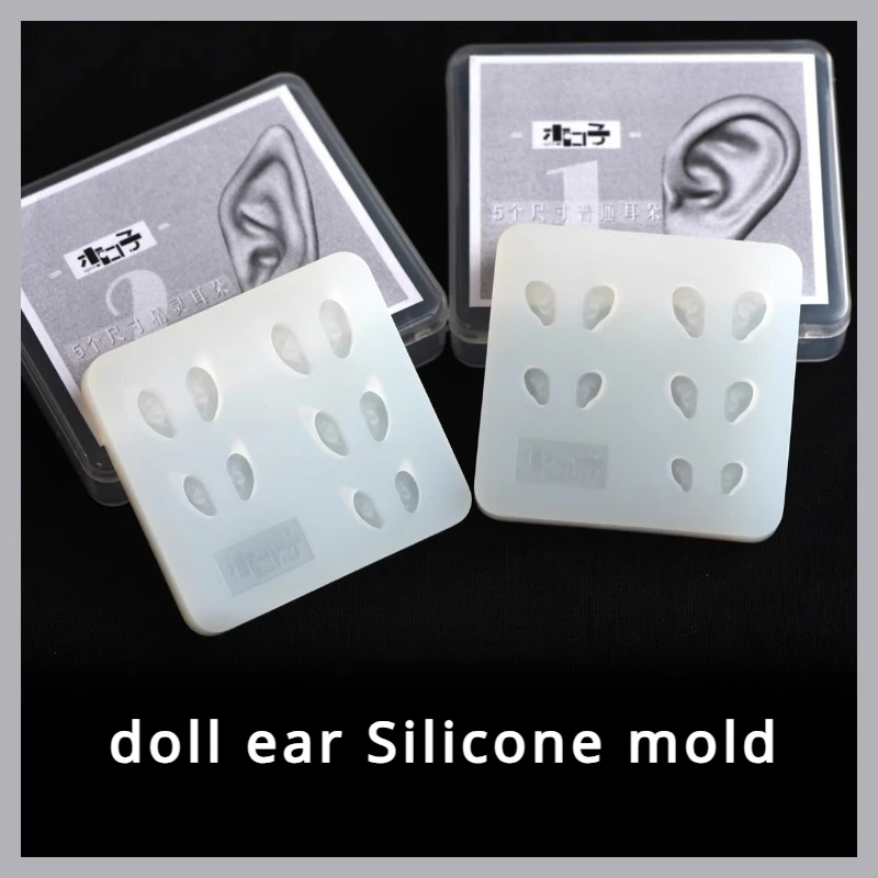 Multi-Size Polymer Clay Q-Version Doll Ear Stampo In Gel Di Silice Fai Da Te Ultra Light Clay Animation Personaggio Dei Cartoni Animati Orecchie Da El