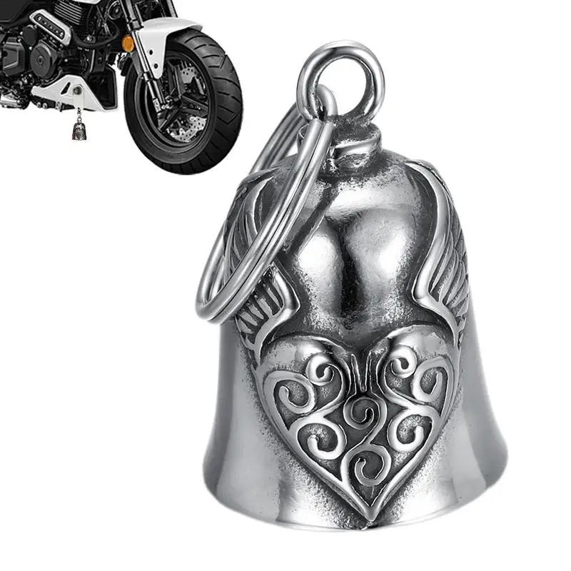 Motorcycle Angle Wings Bell Pendant Angel Wings Riding Motorcycle Bell Portable Motorcycle Hang Riding Bell Deco Accessories