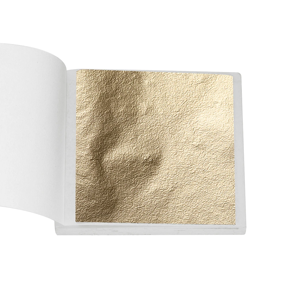 100pcs 8x8cm Imitation Gold & Silver Foil Glitter Sheets for DIY Crafts & Jewelry Making
