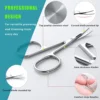 1/2Pcs Professional Makeup Scissors Nails Eyebrow Nose Eyelash Cuticle Trimmer Scissor Manicure Tool Curved Pedicure Scissors 2