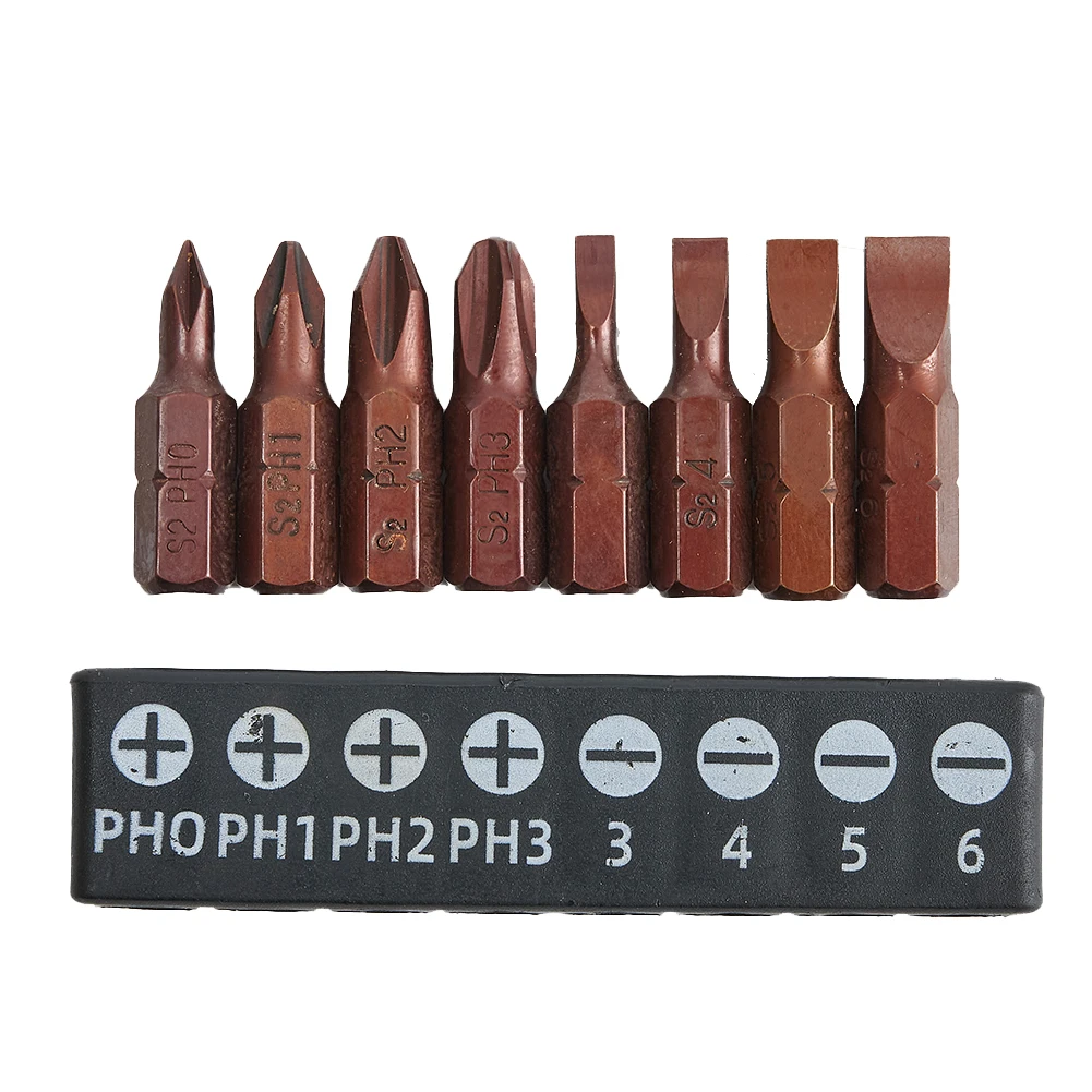 

Durable Screwdriver Bits Hand Tools Magnetic PH PH0 PH1 PH2 SL3 SL5 SL6 Screwdriver Bits Security 8pcs Torx Star