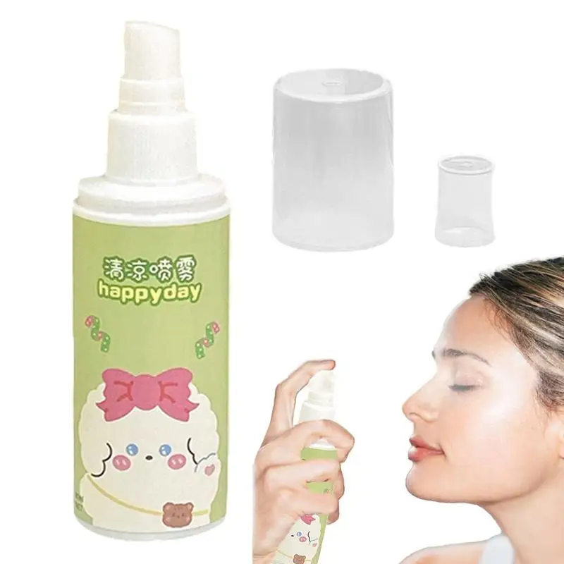 전신 냉각 미스트, 즉시 온도 감소 스프레이, 소형 경량, 상쾌한 피부 보호 스프레이, 80ml