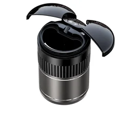Smart Rechargeable Photosensitive Smokeless Ashtray with Automatic Lid & Rearview Mirror Sensor (Gray)