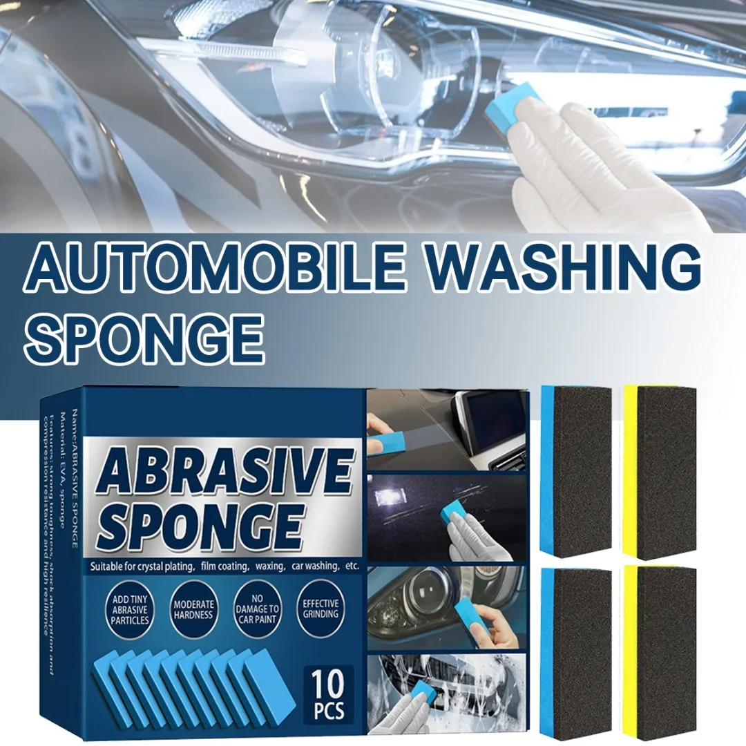 

10pcs Car Coating Sponge EVA Waxing Sponge Applicator Polishing Pads Auto Window Windshield Cleaning Tools Accessories