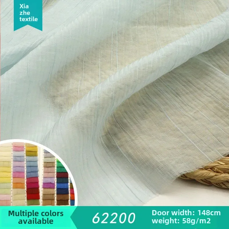 YH-62200 Lyocell Nylon Blend Fabric Shiny Texture Vertical Stripes Lightweight Shirt Fabric Fairy Stripes Mixed Fiber Clothing