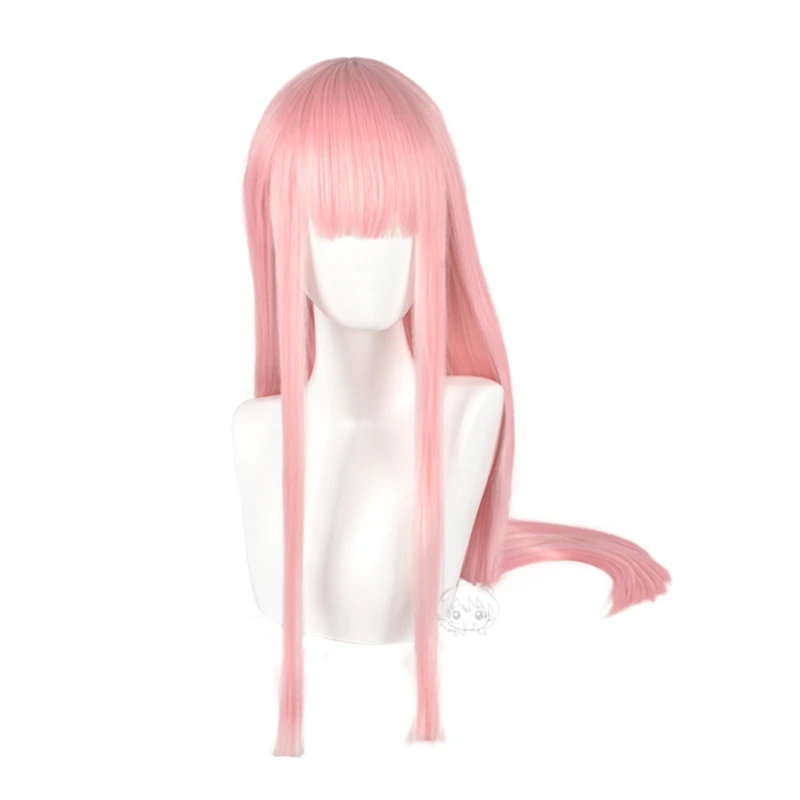 halloween costumes Anime DARLING In The FRANXX 02 ZERO TWO Long Wig Cosplay Wig Role Play Pink Color Cos Wig Halloween Carnival Wig Accessories halloween outfits