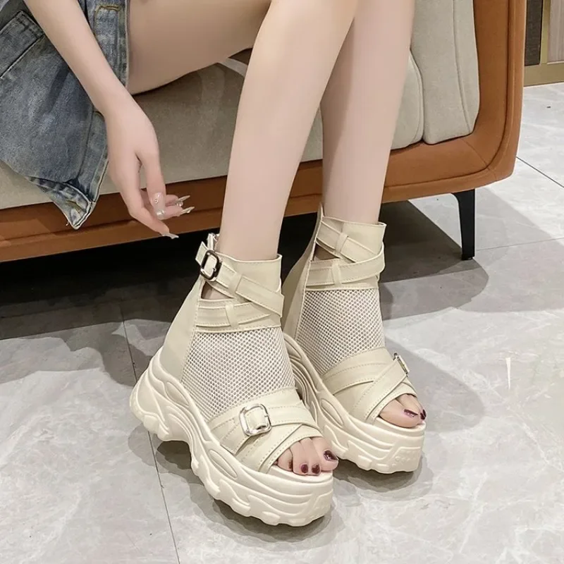 trend 2024 New Women's Sandals Summer Comfortable High Heels woman