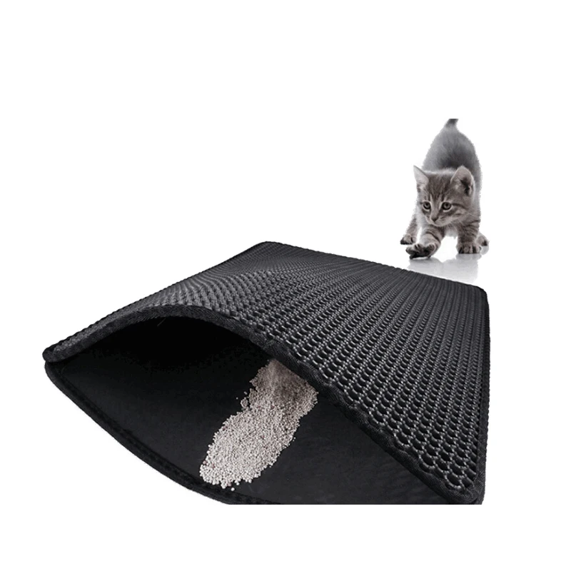 

Waterproof Double Layer Pet Litter Mat, Cat Litter Box Mat, Non-Slip Sand Pad, Washable Bed, Clean Pad Products