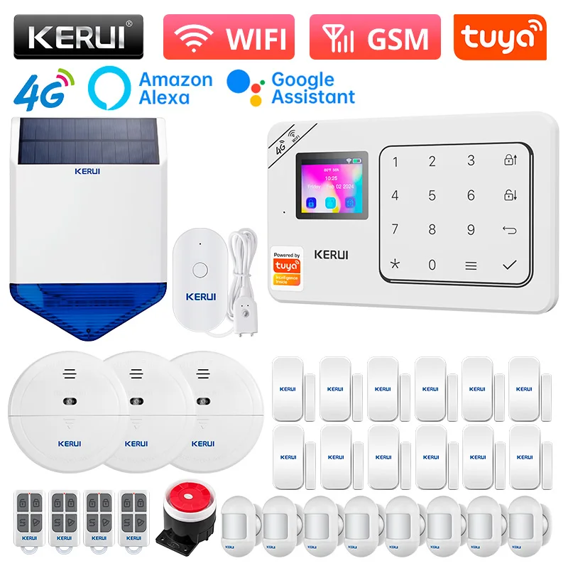 433MHZ Anti-theft Alarms 4G+WiFi Wireless Home Alarm System Kit Tuya Smart Burgl