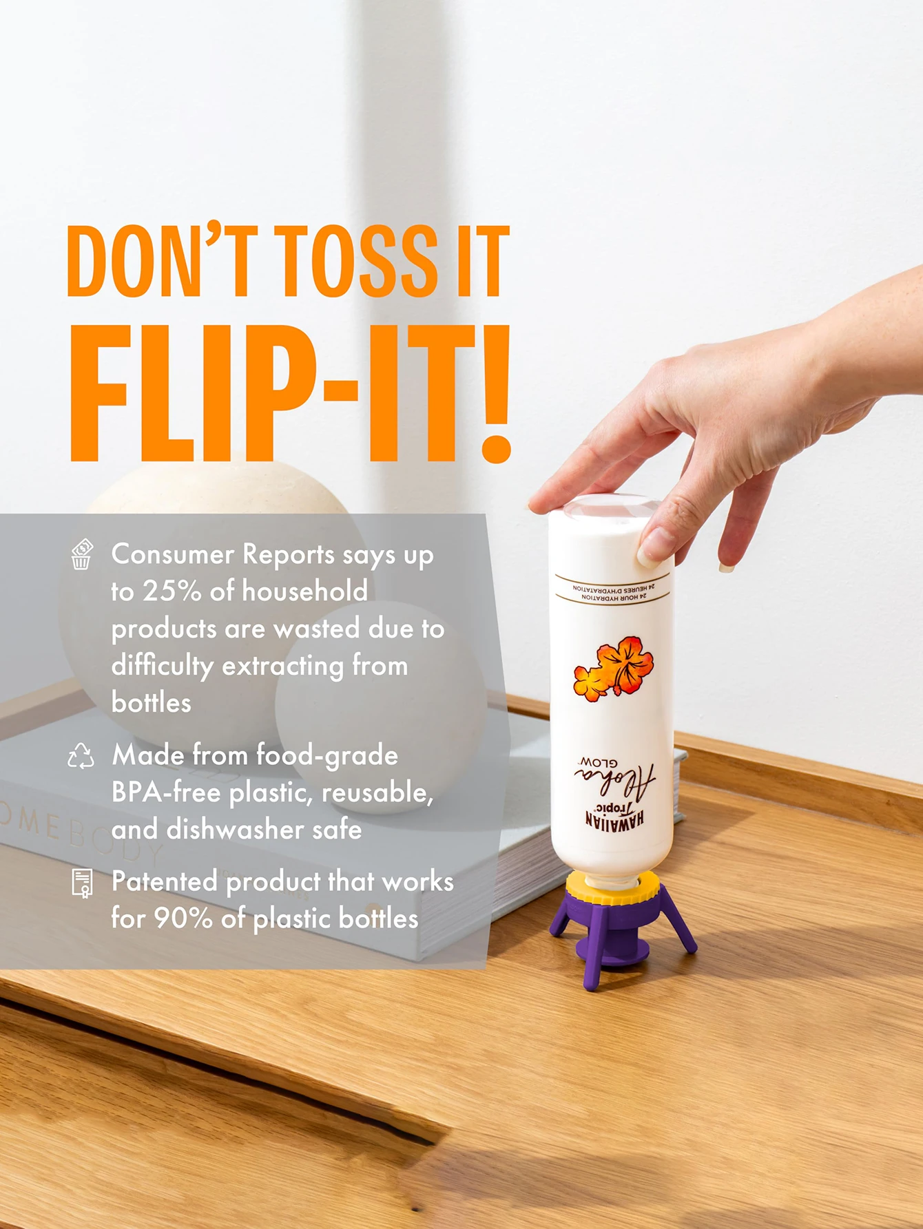 No More Waste Of Products-Suitable For Most Plastic Bottles, Inverted Bottle Caps, Large, Small, And Medium Sizes, Multi Funct