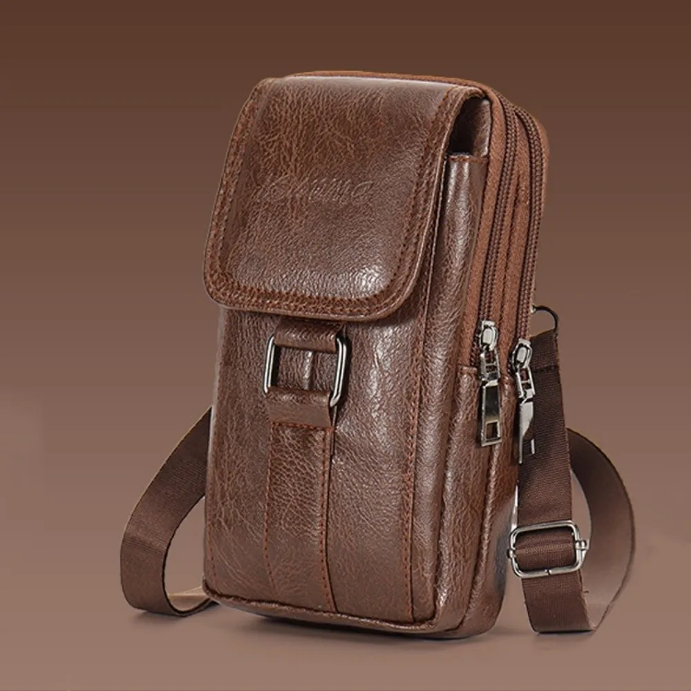 Enhanced Waterproof Double-Layer Phone Pouch with Strap and Metal Buckle