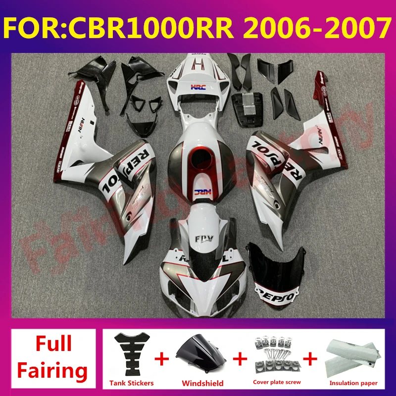 

For CBR1000RR CBR 1000RR CBR1000 RR 2006 2007 Motorcycle Injection full Fairing Kit fit Bodywork fairings kits zxmt set repsol