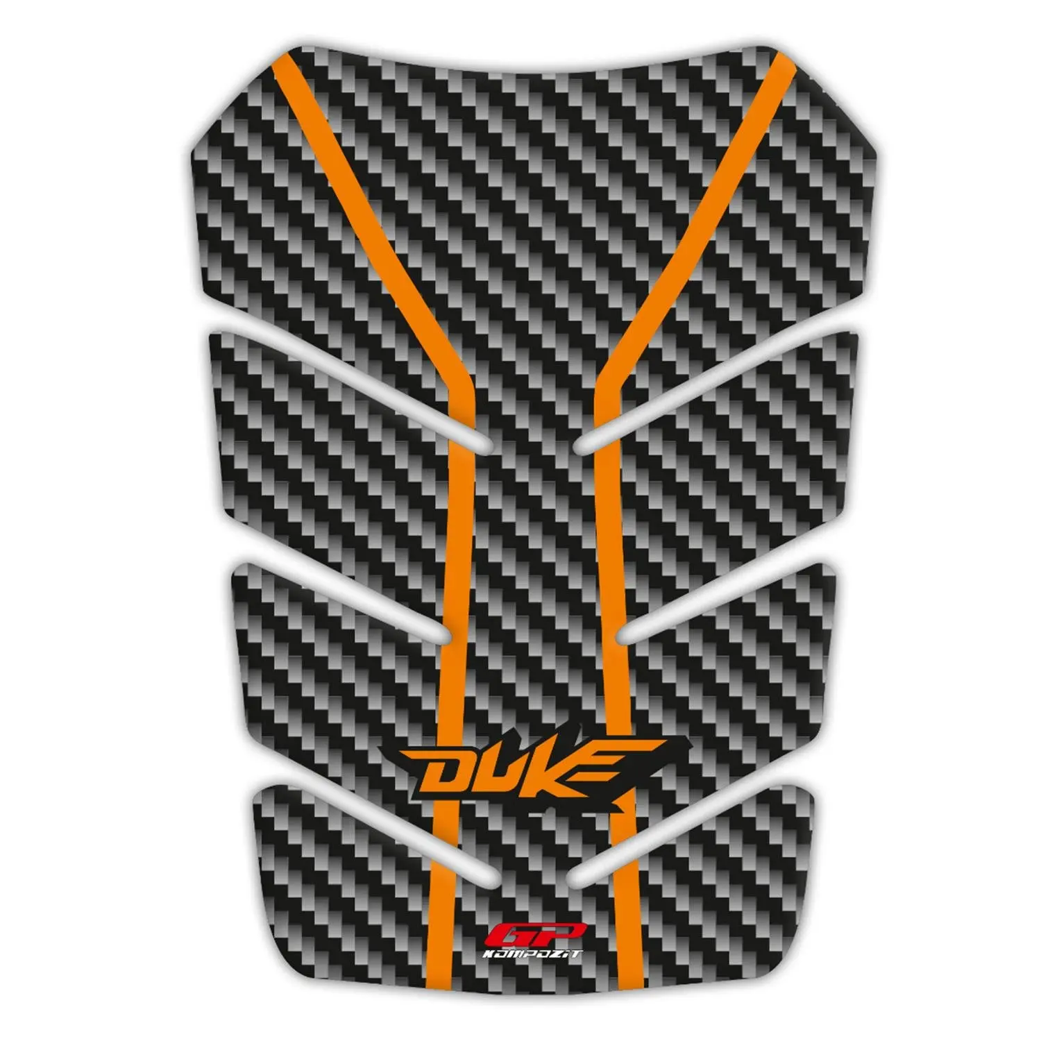 

GP Composite For Duke 250 2011-2020 Compatible Tank Pad Orange-Carbon