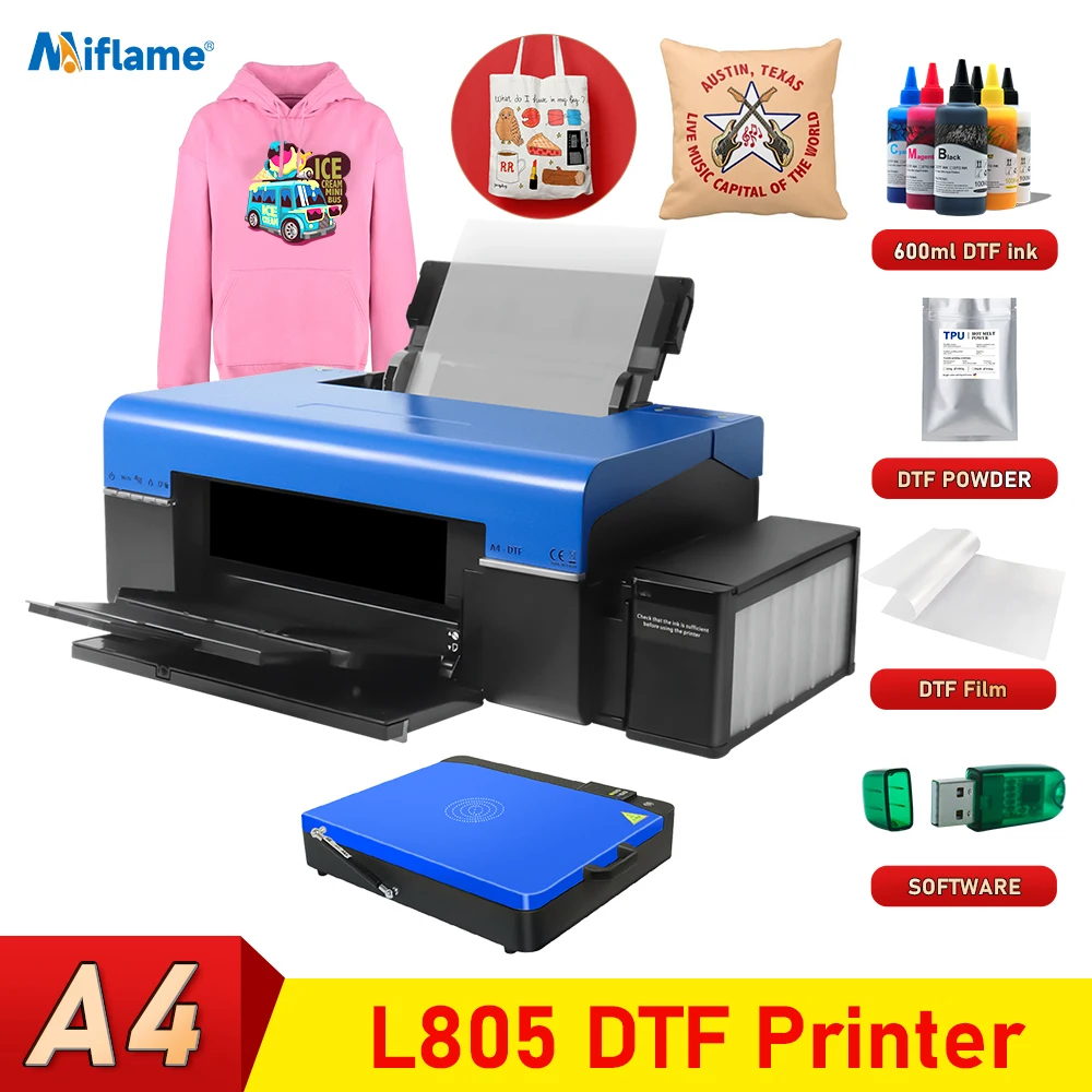 

A4 DTF Printer For Epson L805 impresora dtf T shirt Printing Machine Directly to Film Transfer Printer For Clothes Textile Print