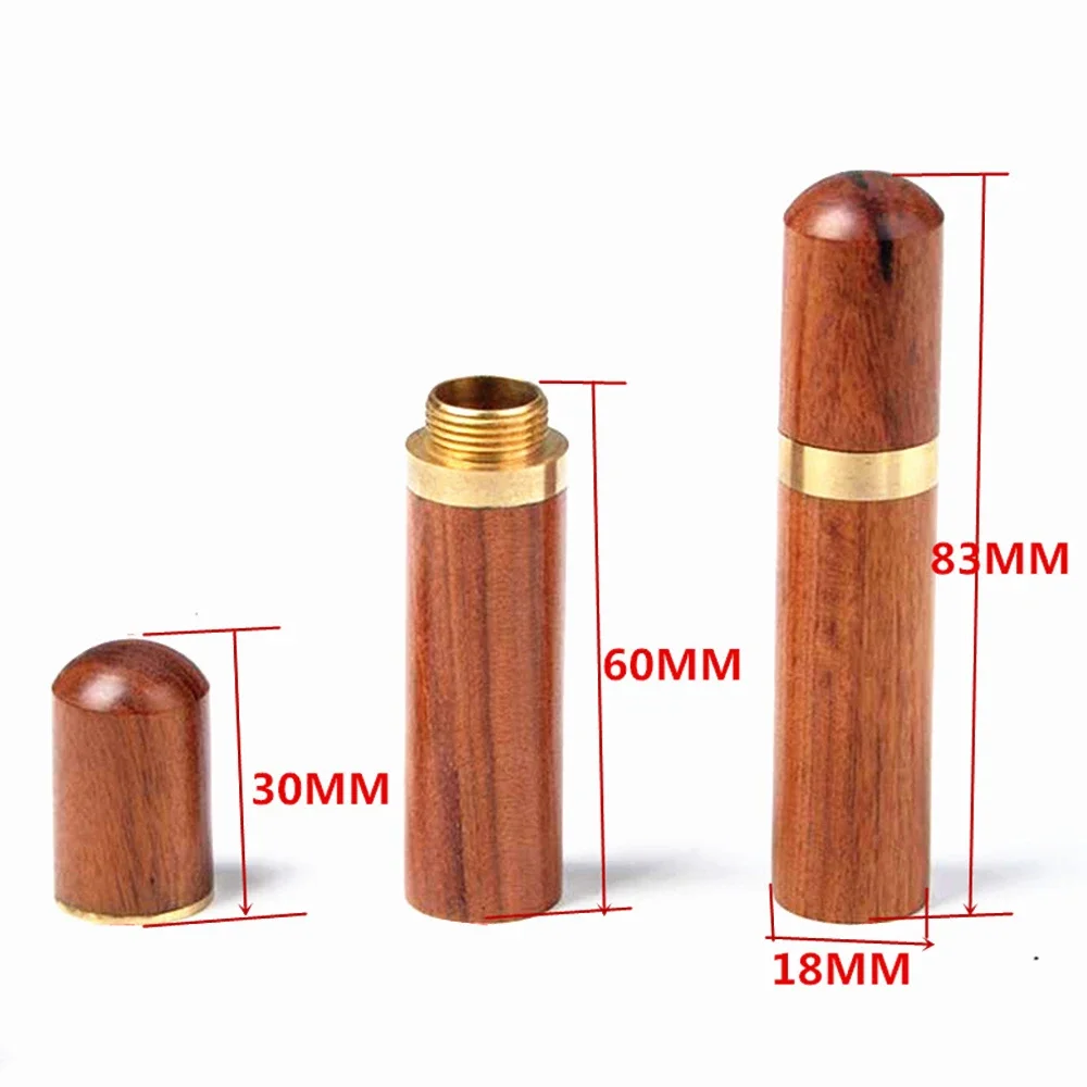 Description Picture 2 of itemDIY Sewing Needles Holder Storage Tube Wooden Box Hand Sewing Needles Case Leather Knitting Embroidery Mending Needles Container