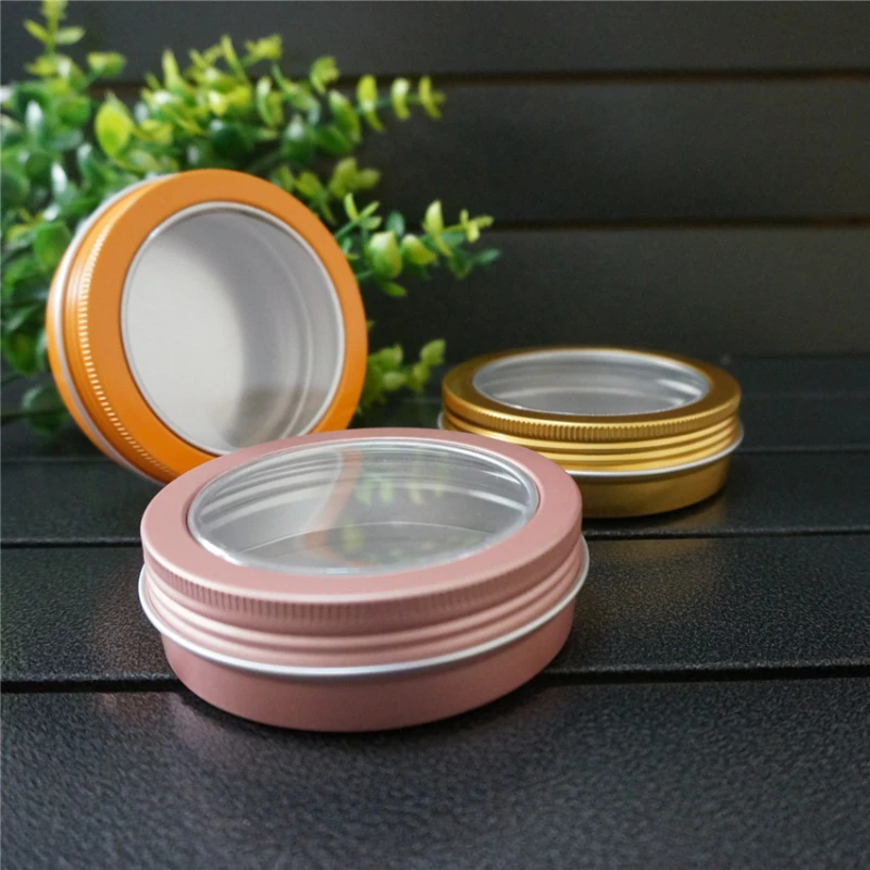30Pcs 30ml Round Small Can Case Aluminum Metal Tin Box Jewelry Containers  w/Lids