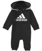 Adidas|Baby Boys or Baby Girls Logo Full Zip Hooded Coverall 1