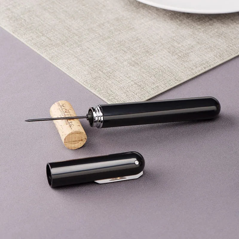 Wine Bottle Opener Safe Portable Stainless Steel Pin Cork Remover Air Pressure Corkscrew Bar Tools