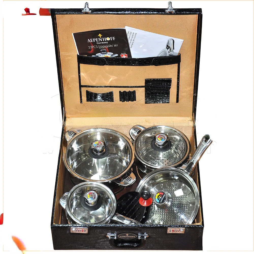 

High quality stainless steel kitchen ware 21 cookware set