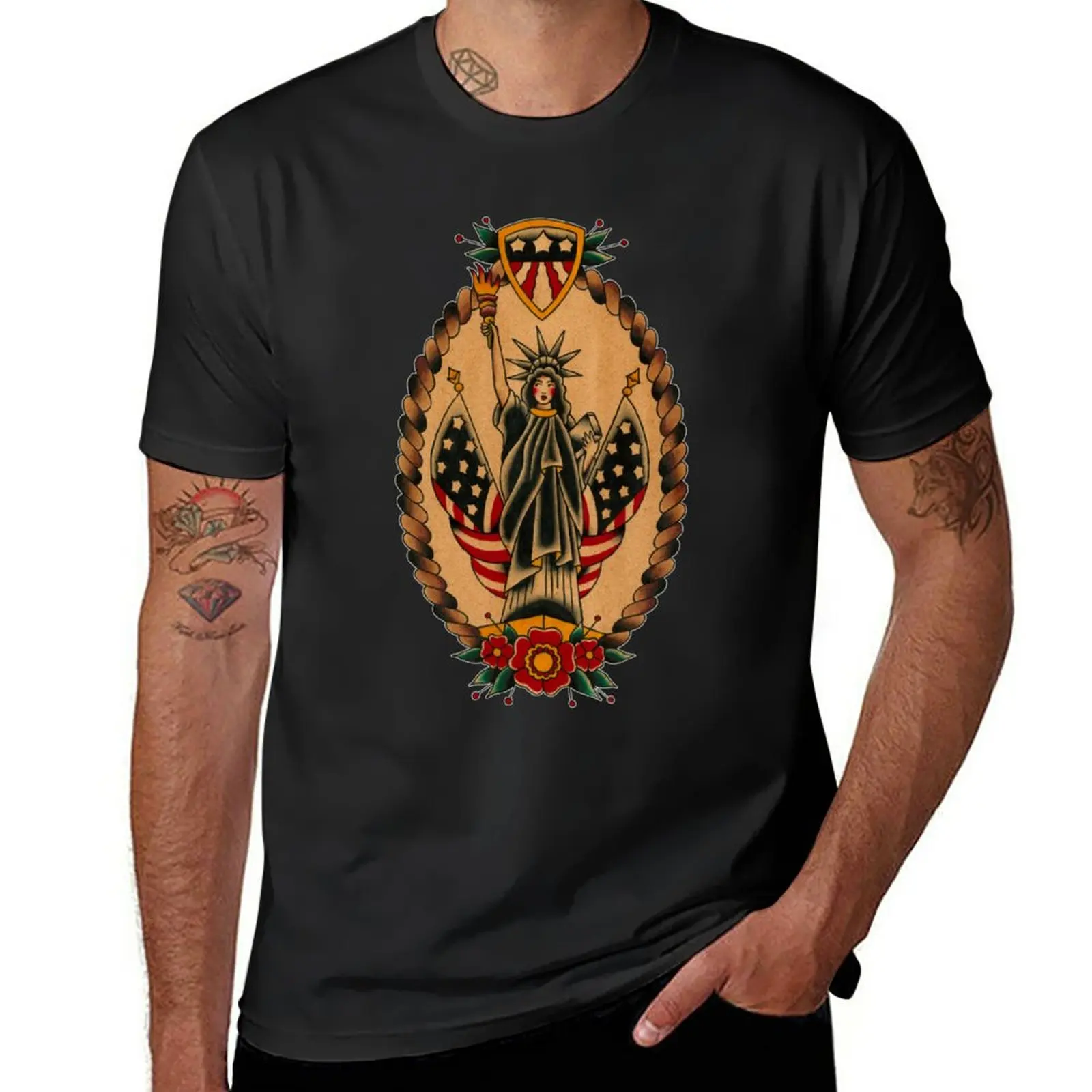 

New Lady Liberty T-Shirt animal print shirt for boys funny t shirts T-shirt for a boy tees mens graphic t-shirts hip hop