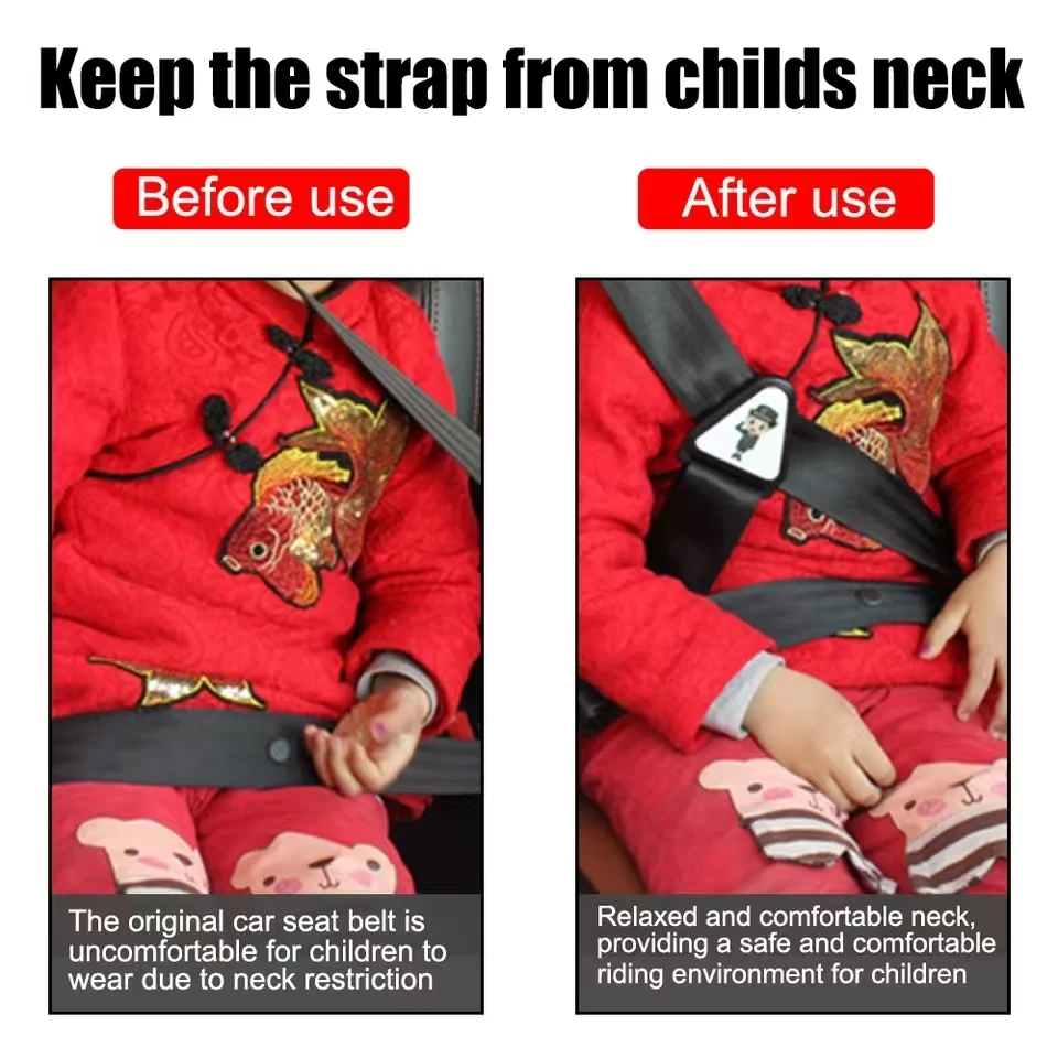 Car Seat Belt Adjuster for Kids-30X6cm Universal Size. Safe, Comfortable, Fits Most Vehicles.