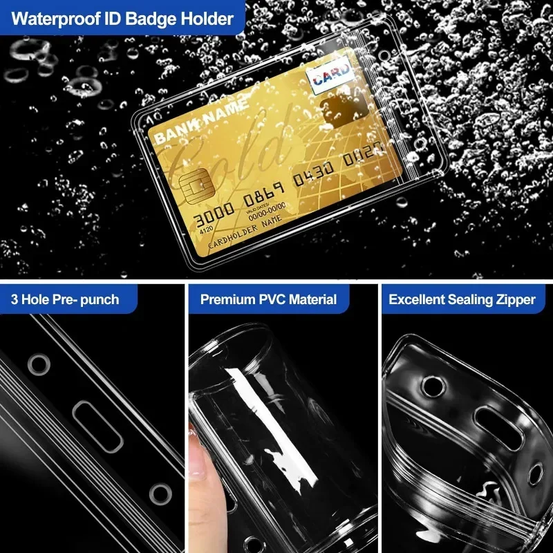 10/30PCS Waterproof Transparent Card Clip Plastic Protective Sleeve for Bank Credit Card ID Wallet wallet card holder card holder credit card holder credit card wallet card wallet id card holder id card case wallet card bag document card wallet card sleeve