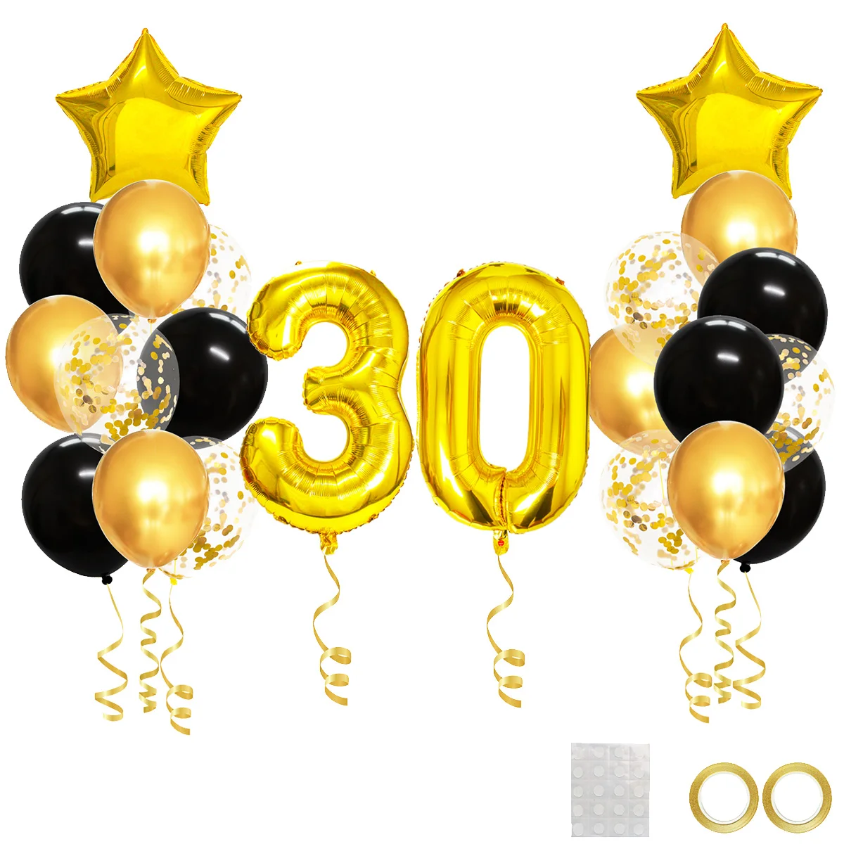 Striscione Per 30° Compleanno In Lamina Oro | 3,9 Metri | Decorazione Olografica Per Festa | Interno/Esterno