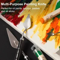 1PC PHOENIX High Flexible Palette Knife Artist Stainless Steel Painting Knives Wood Handle, Paint Spatula for Oil Acrylic Paint 4