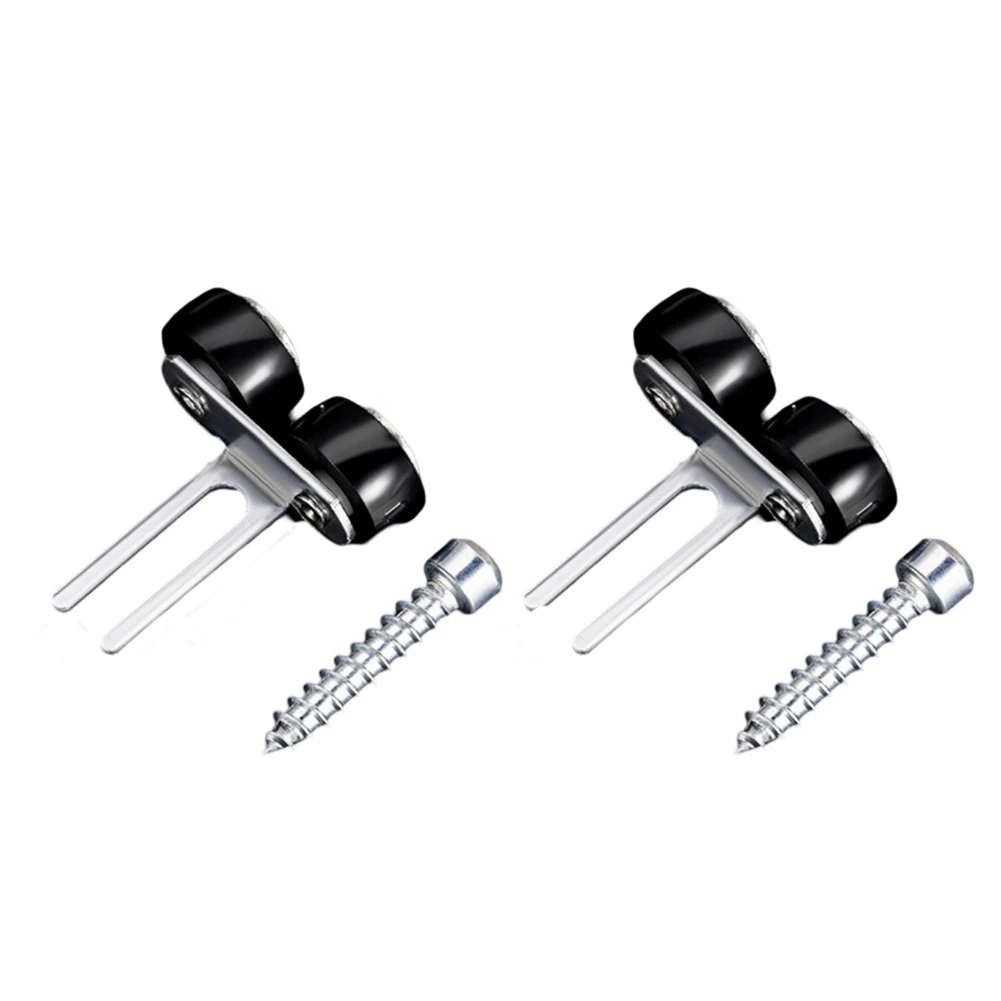 2pcs Cabinet Pulleys Mute Double Wheels Casement Pulley Cabinet Sliding Wheel Hardware Stainless Steel Nylon Door Pulley