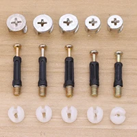 สกรูเชื่อมต่อเฟอร์นิเจอร์ 3 in 1 แบบติดตั้งล่วงหน้าสำหรับโต๊ะ ตู้ และลิ้นชัก พร้อมน็อตแบบแคมล็อคและเดือยยึด 3