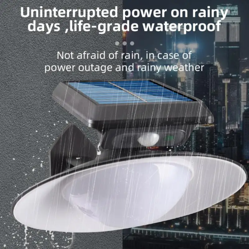 

Светодиодный светильник на солнечной батарее из АБС-пластика, степень защиты Ip64, автоматическое включение, быстрая зарядка, уличное освещение, уличное освещение