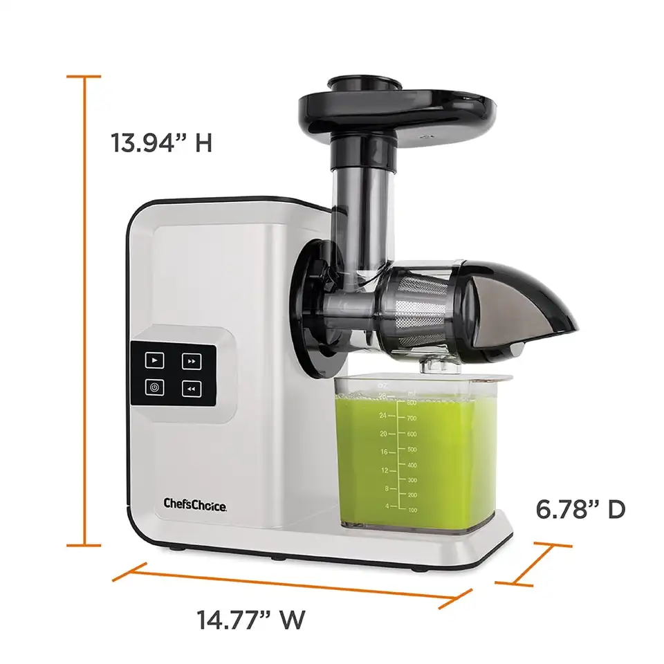 Horizontal Cold Press Masticating Juicer White