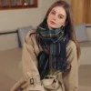 Women's Fashion Scottish Style Tartan Warm Scarf Plaid Soft Long Wrap Shawl Christmas Valentine's Day for Girlfrend Wife Mom 3