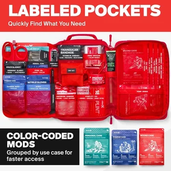 Tool Large First Aid Kit for Car,Travel & Home - Emergency Kit for Hiking,Camping,Backpacking and Outdoors Guaranteed Authentic. 5