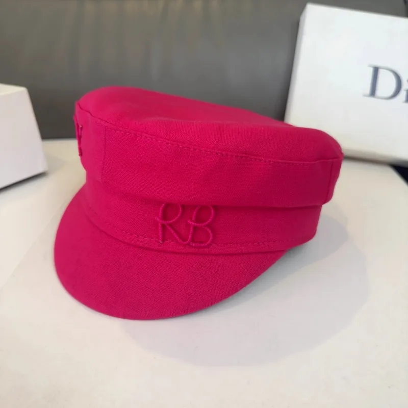 Spring and Summer Women Hats with Letters Fashionable and Versatile Newsboy Hats Cotton Linen Baker Boy Cap