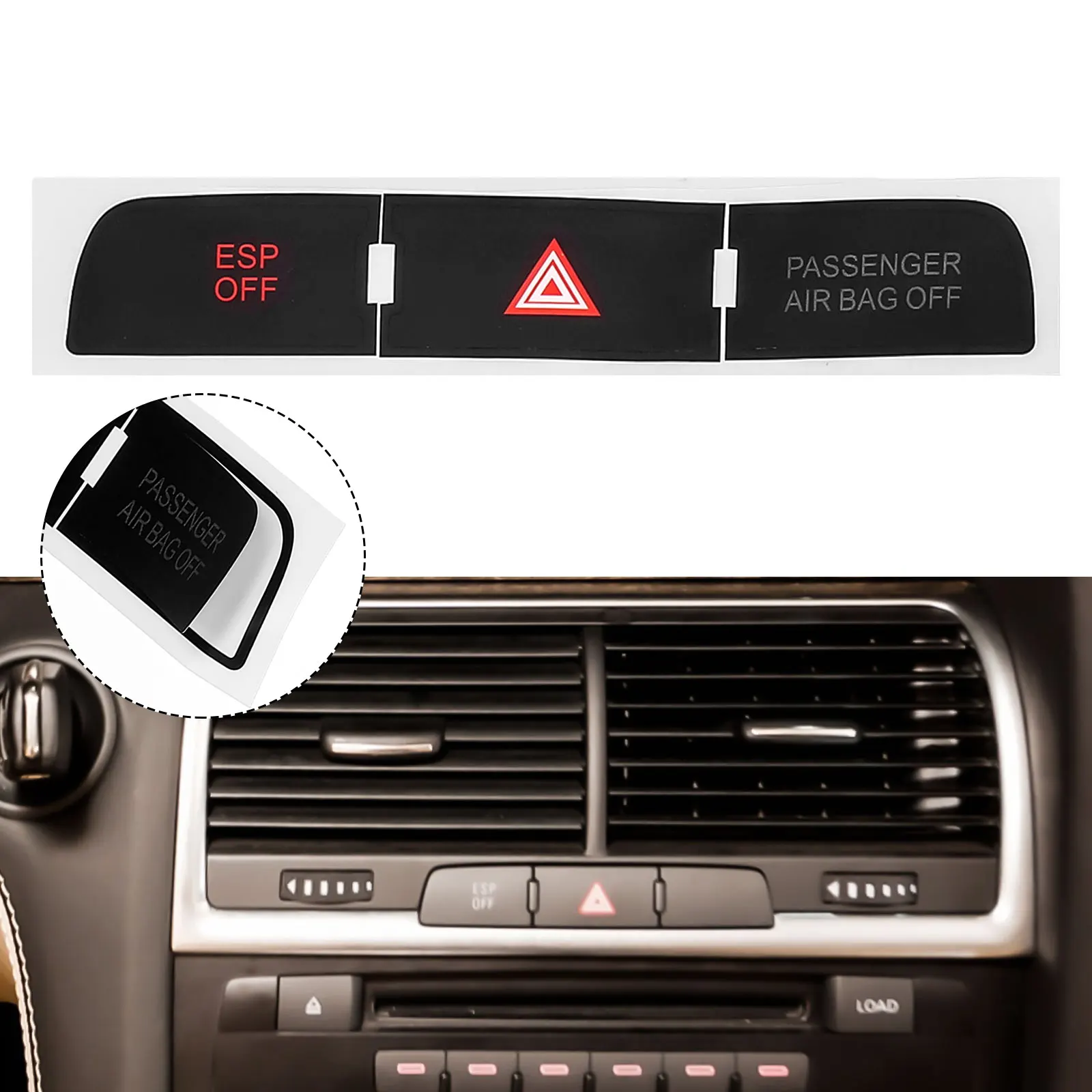 

1PCS Car Button Repair Sticker For Q7 2003-2015 High Grade Vinyl Decals Repair Worn Button Knob Switch Interior Decoration