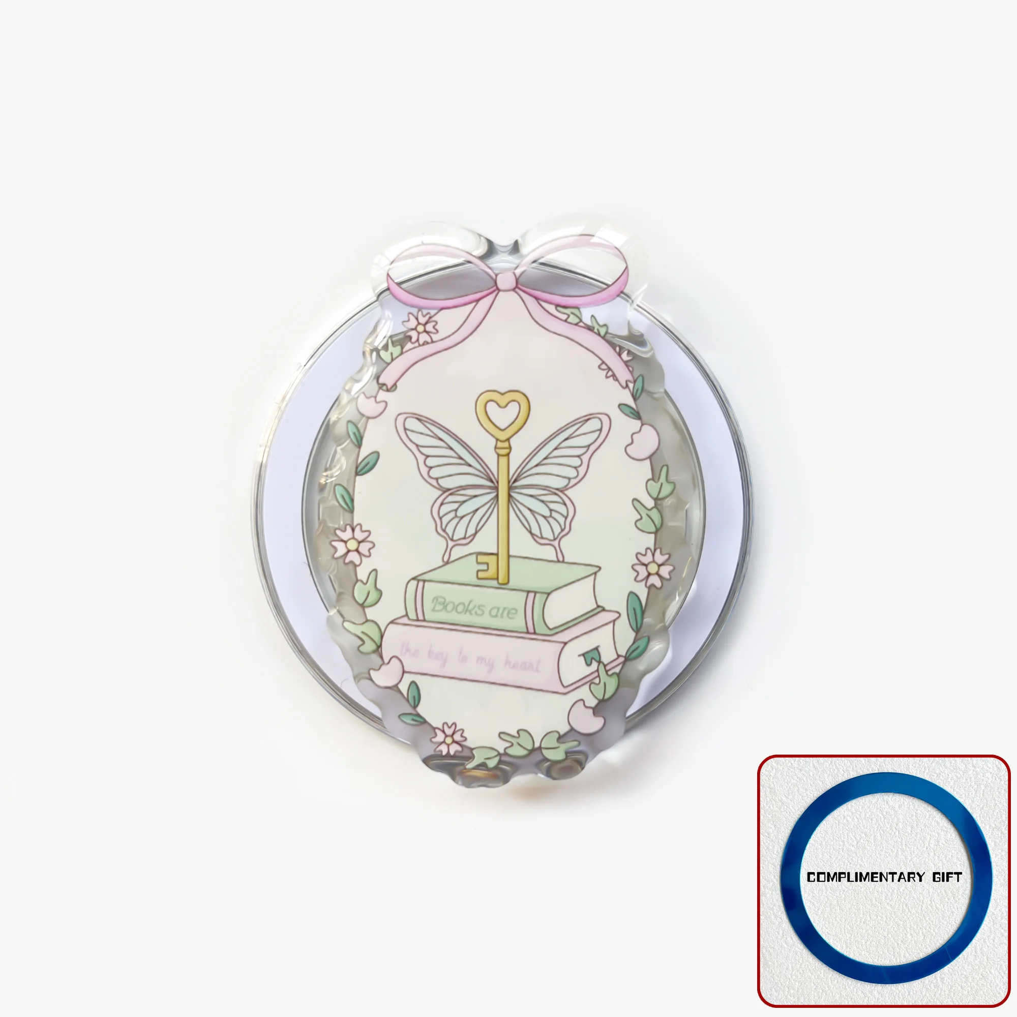 Magnetischer Acryl-Handygriff, Geschenk für Buchliebhaber, E-Book-Halterung, Kindle-Zubehör, Buchliebhaber-Geschenk