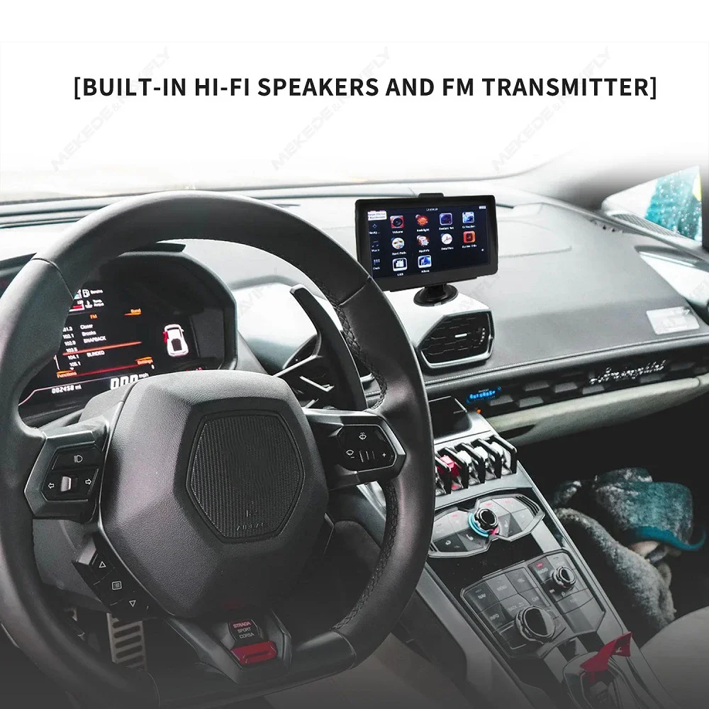 7-inch GPS Navigation Portable Truck Bus Motorhome Lorry Navigation System with AV-IN HD Large Screen for Playing Music Videos