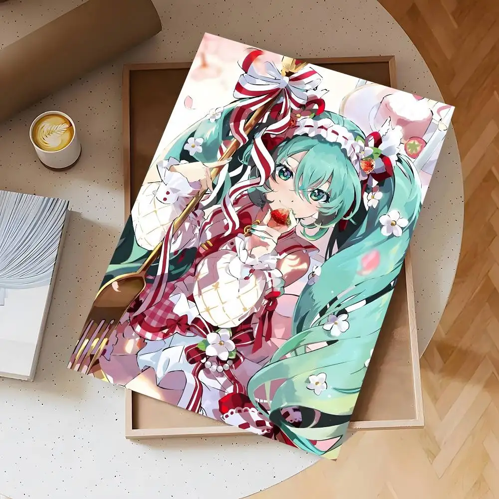 Anime H-Hatsune M-Miku Poster, selbstklebendes Wandbild, Kunst, wasserfester Aufkleber für Bar, Raumdekoration, hochwertiger Druck, Geschenk – Detail 12
