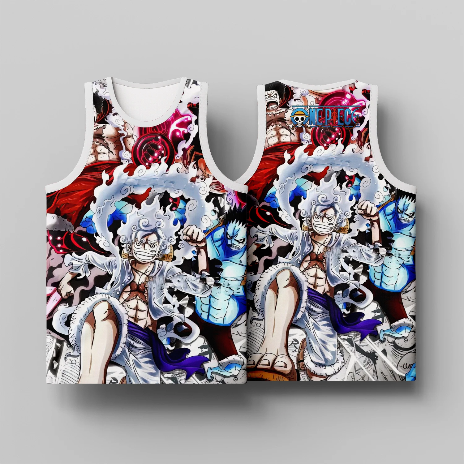 Summer Men's Clothing 3D Printed Luffy Zoro Basketball Vest Sleeveless T-Shirt Breathable Sweat-Absorbent Unisex Size Tops