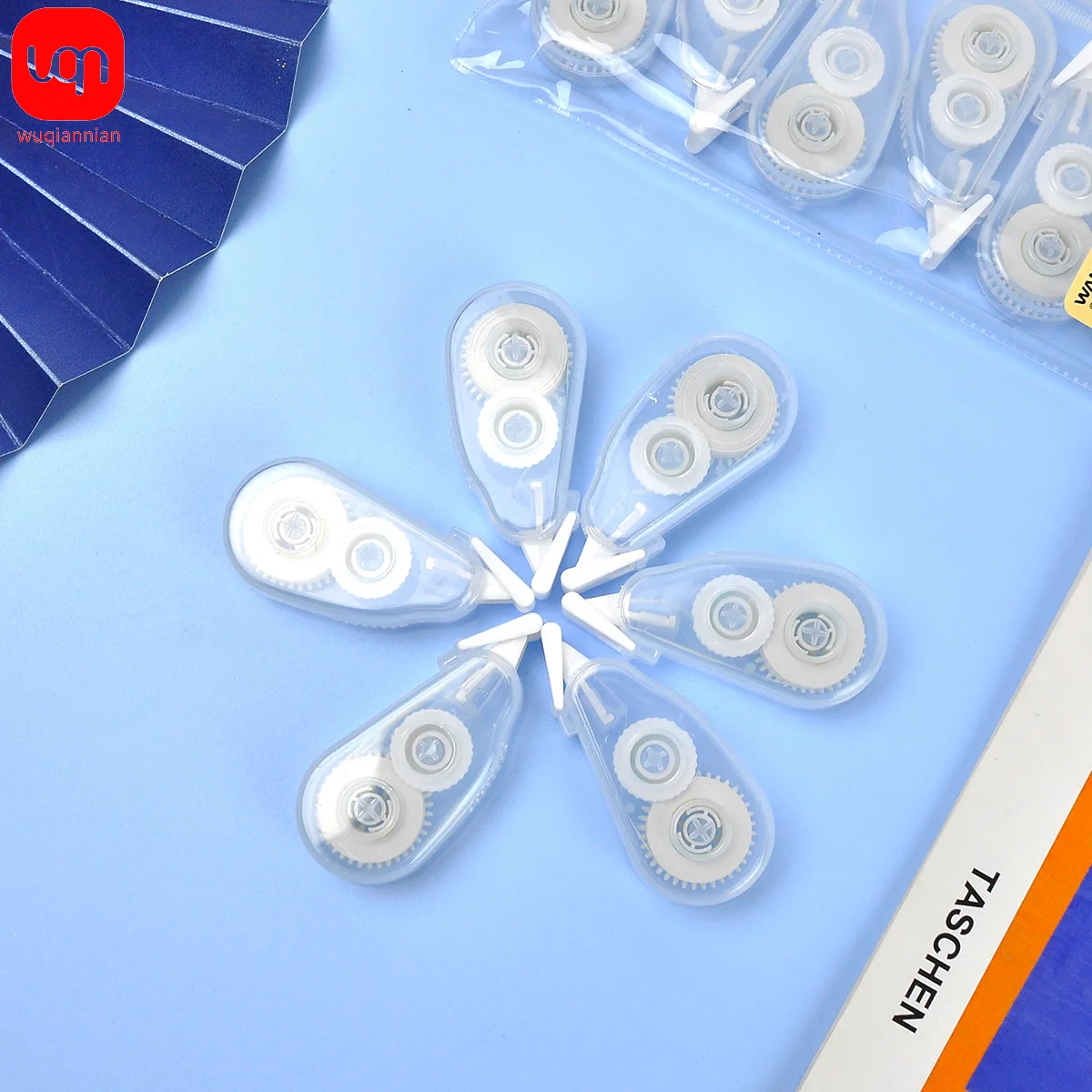 6Pcs Cute Correction Tape Mini Roller White Out Eraser School Office Stationery