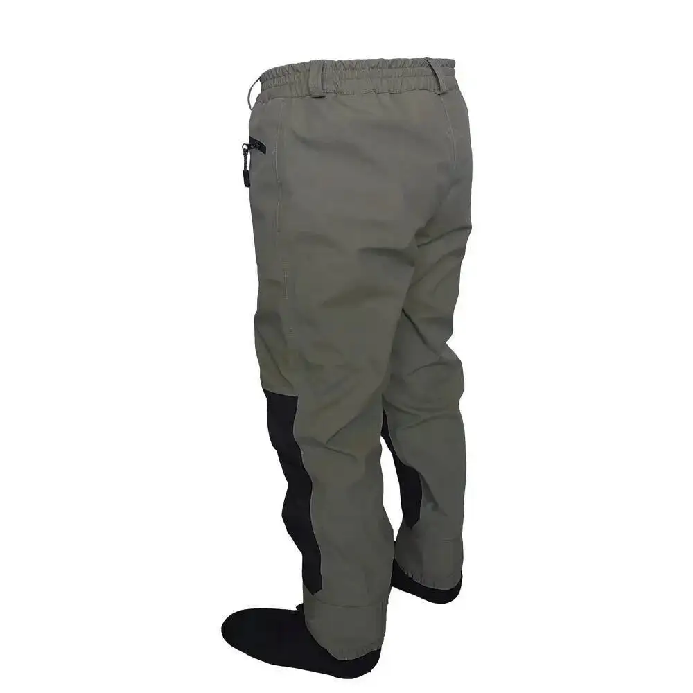Waders pêche à la mouche ELUANSHI taille hanche plats pieds chaussettes durables hauts pour rivière