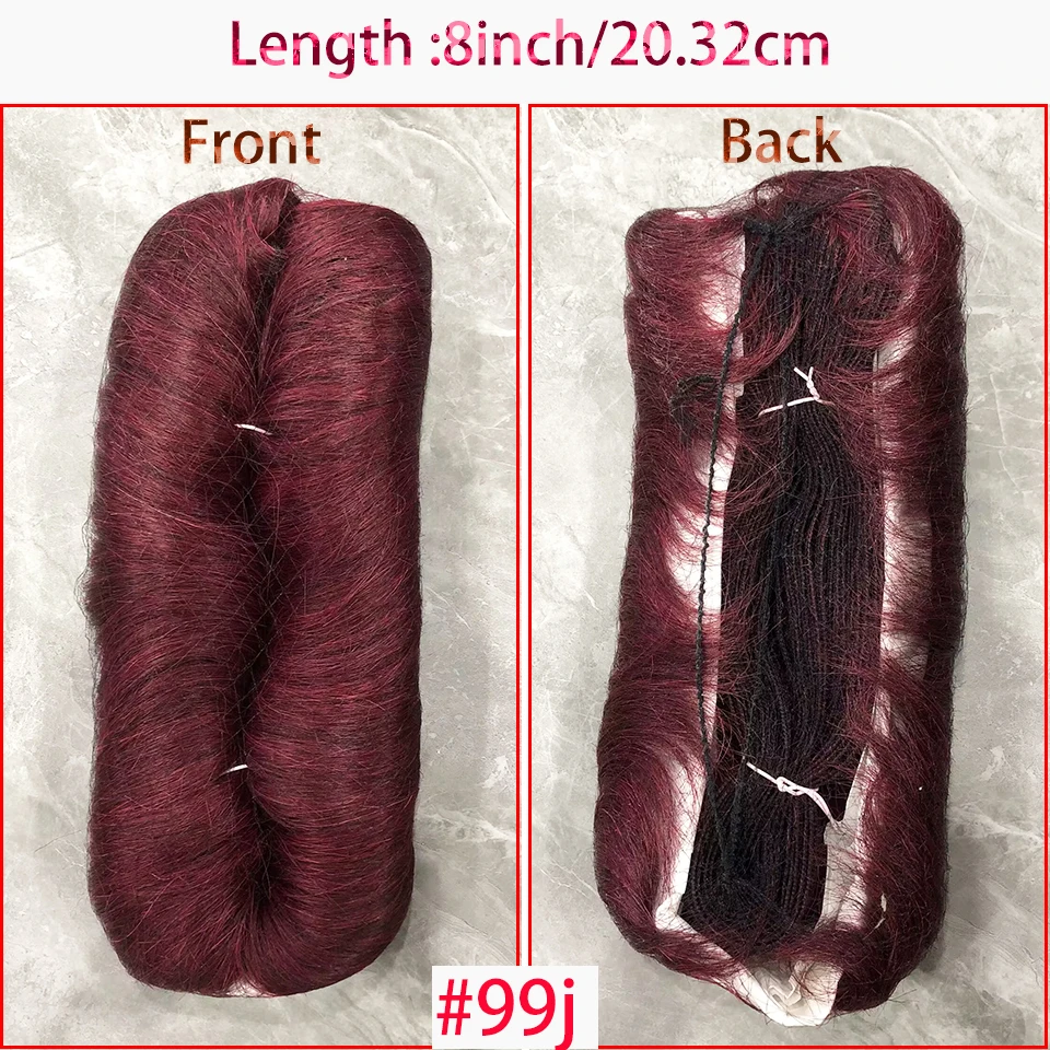 28PCS Brazilian Short Human Hair Extensions One Pack For A Full Head 100% Human Hair Bundles With Free Closure Straight 99JColor 4