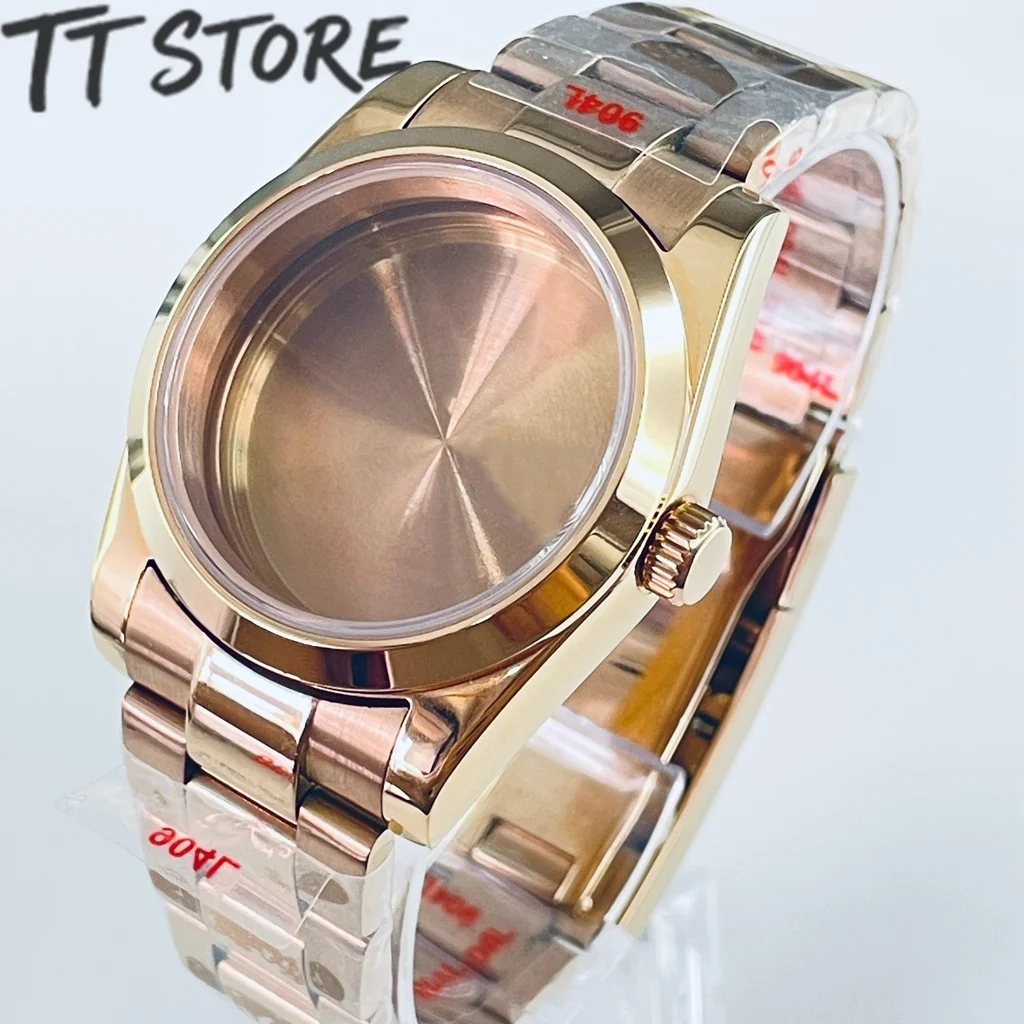 Gold Rose Watch Case with Top Waterproof Sapphire Crystal