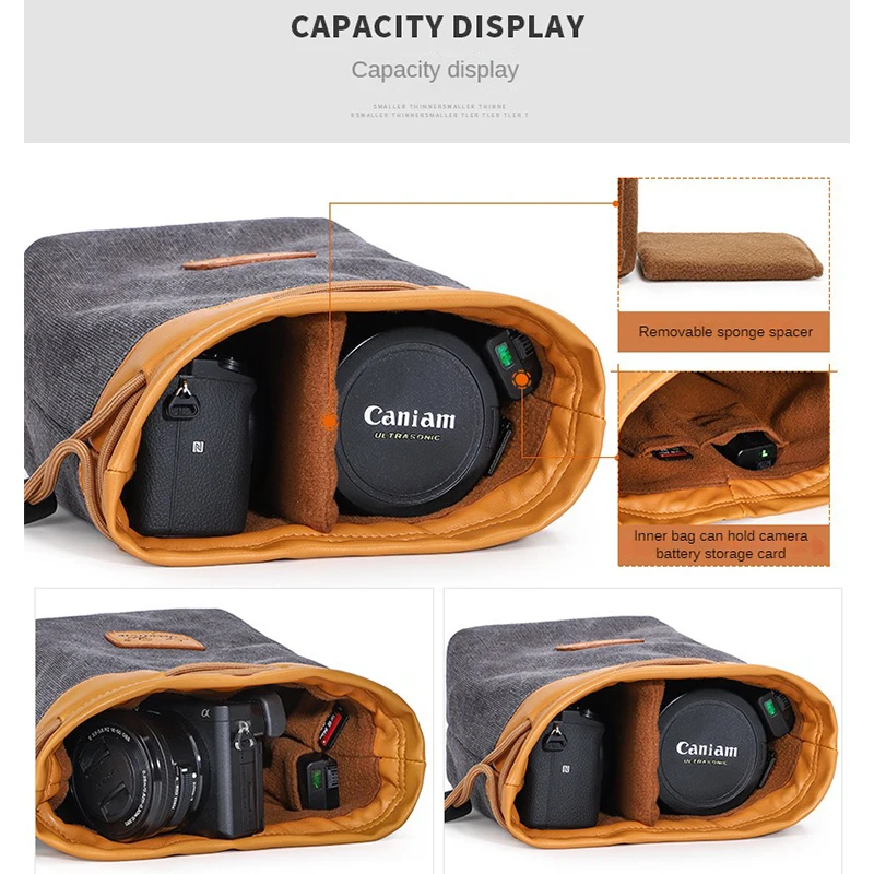 Camera Lens Pouch Bag Neoprene Waterproof Soft Video Camera Lens Pouch Bag Case For Canon Sony for Most Digital SLR Camera